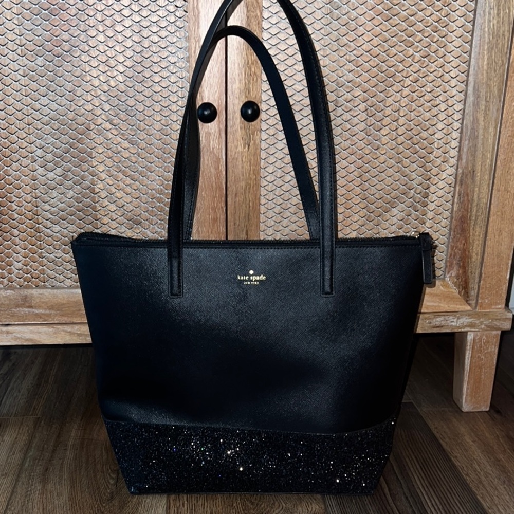 Kate Spade Greta - Black Sequin Tote Bag